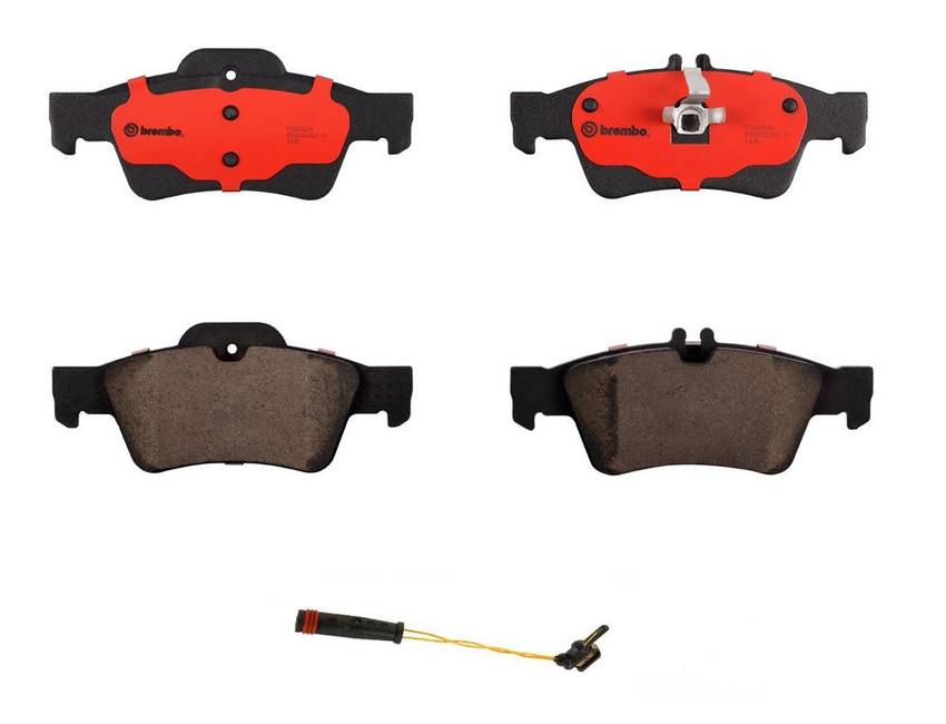 Mercedes Brakes Set Kit Pads Rear (Ceramic) (with Sensor